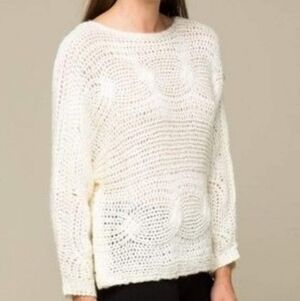 Lumiere Cream Oversized Knit Sweater